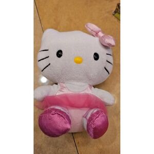 Hello Kitty Plush Ballerina Doll White Pink‎ Tutu Bow Stuffed Toy
